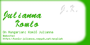 julianna komlo business card